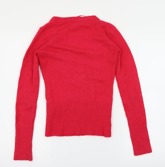 TALLY WEiJL Womens Pink Pullover Jumper Size 8