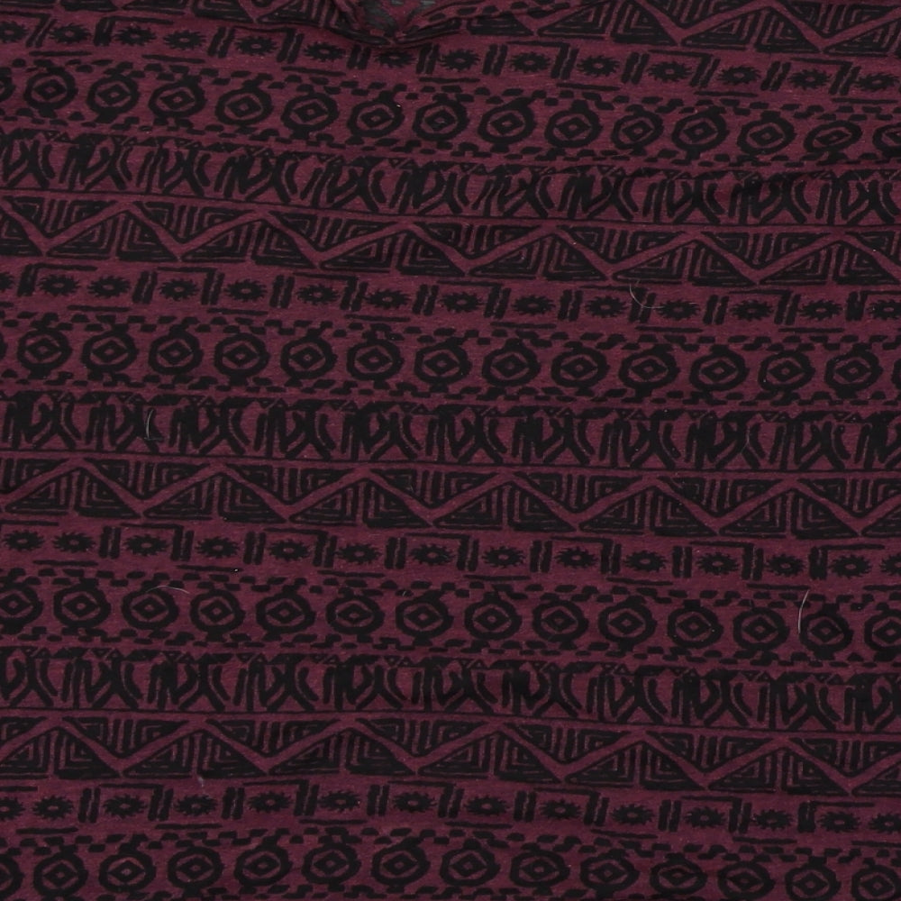 Atmosphere Womens Purple Geometric Basic T-Shirt Size 10