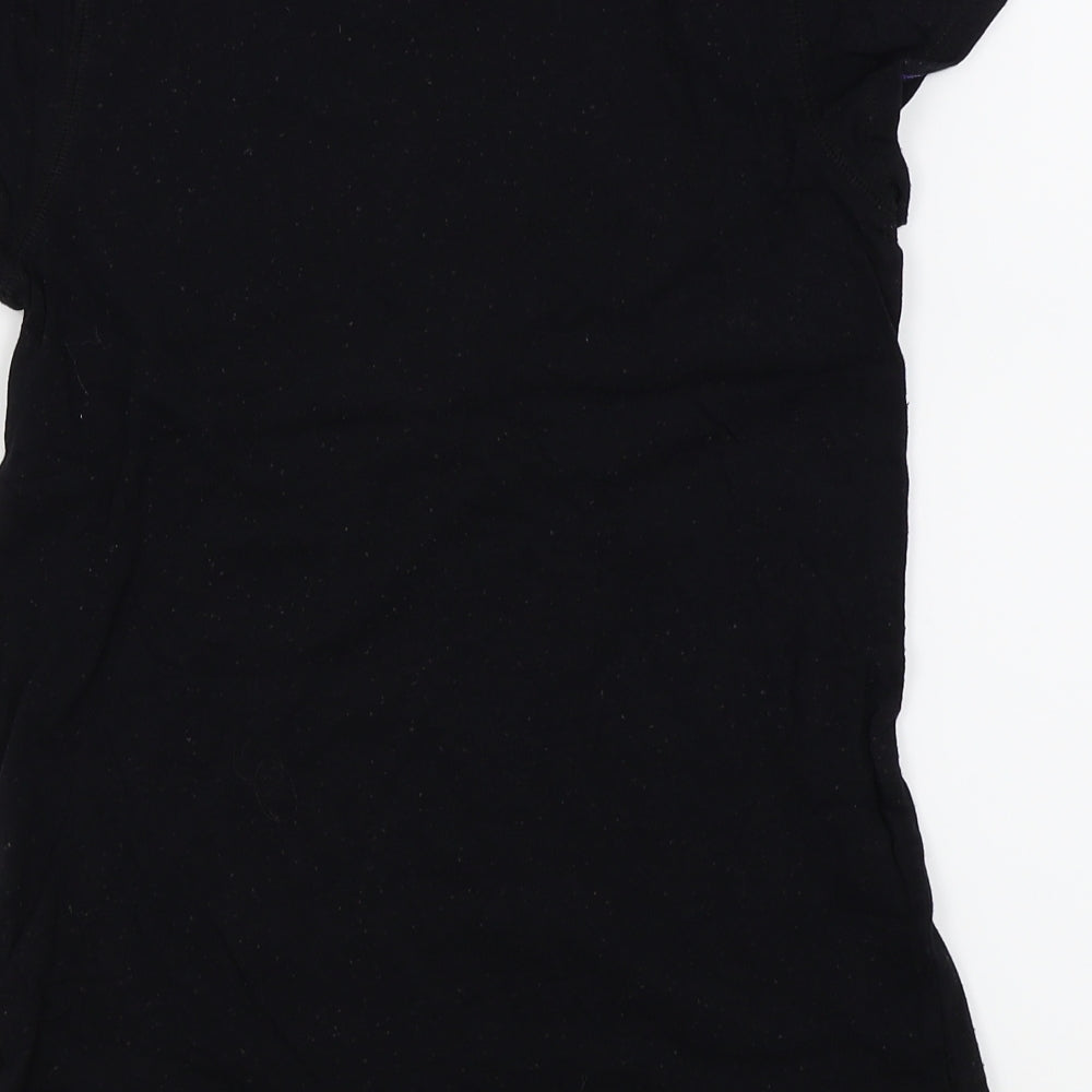 Womens UK Size 10 Preworn Black Basic T-Shirt