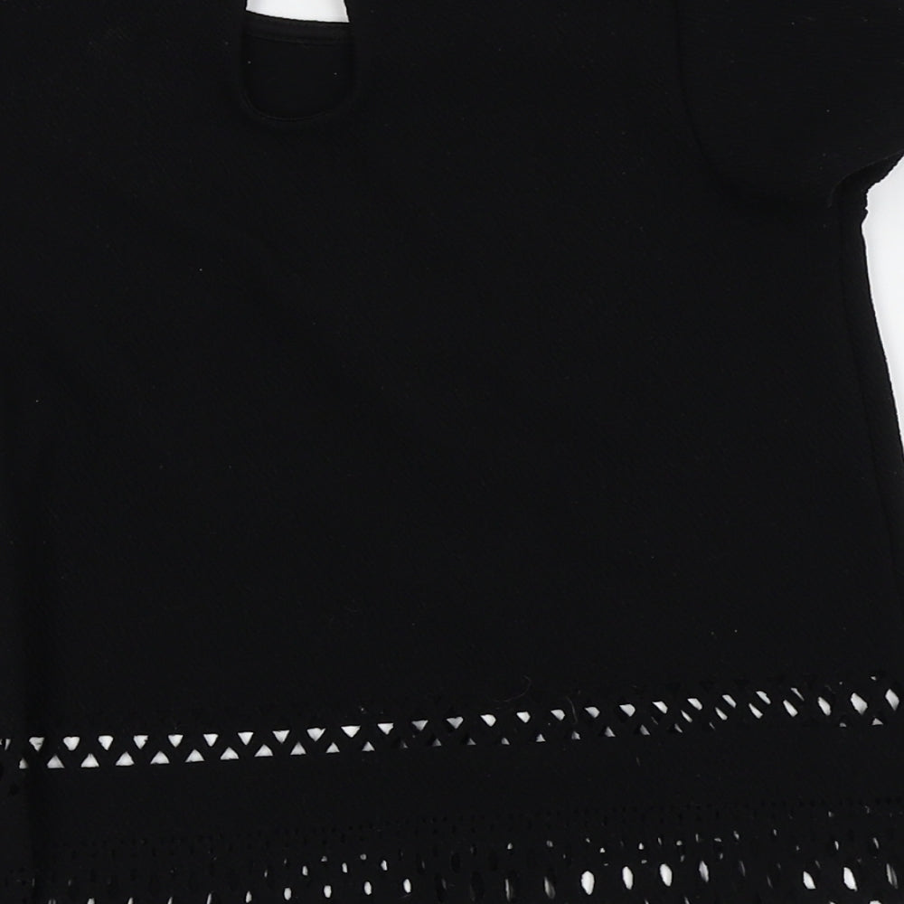 YD Girls Black Basic Blouse Size 7-8 Years
