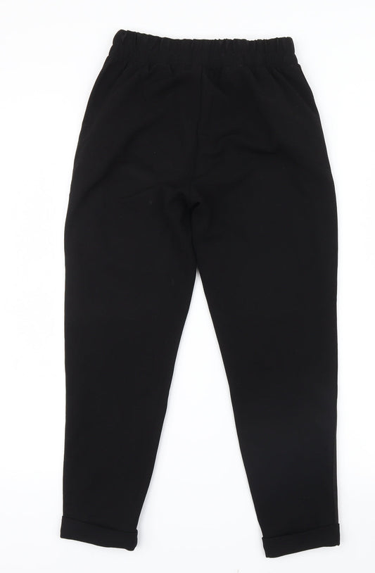 NEXT Womens Black Trousers Size 6 L24.5 in