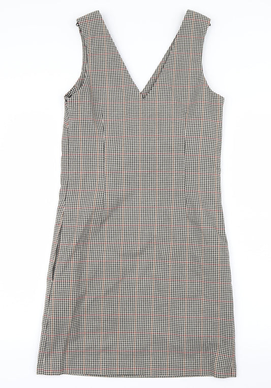 NEXT Womens Black Check Shirt Dress Size 6 - Tailored