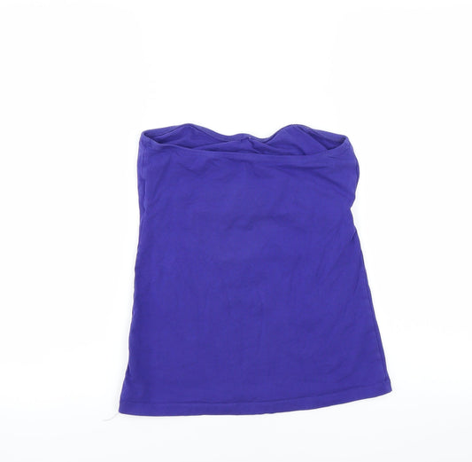 Primark Womens Blue Basic T-Shirt Size 12 - Boob Tube