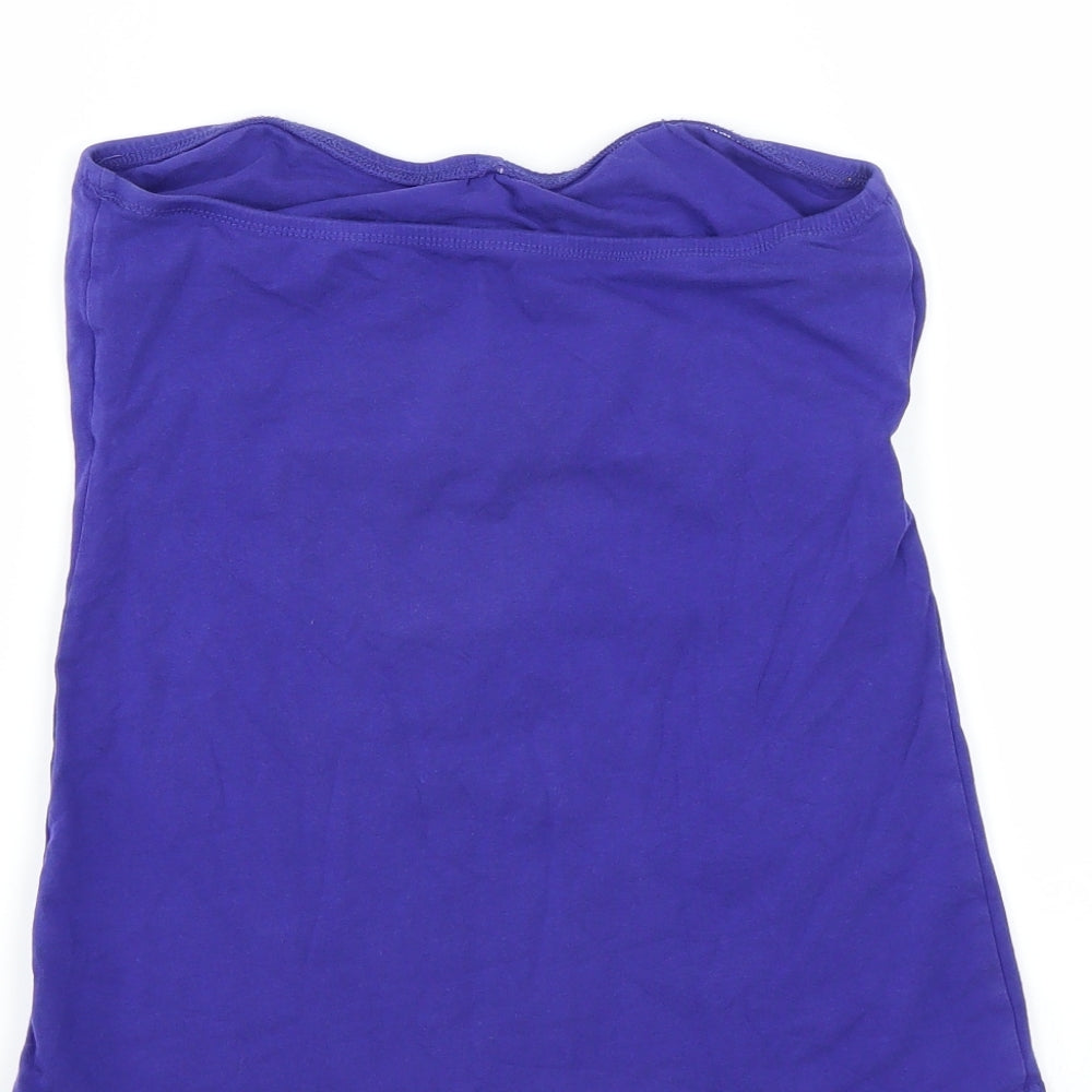 Primark Womens Blue Basic T-Shirt Size 12 - Boob Tube