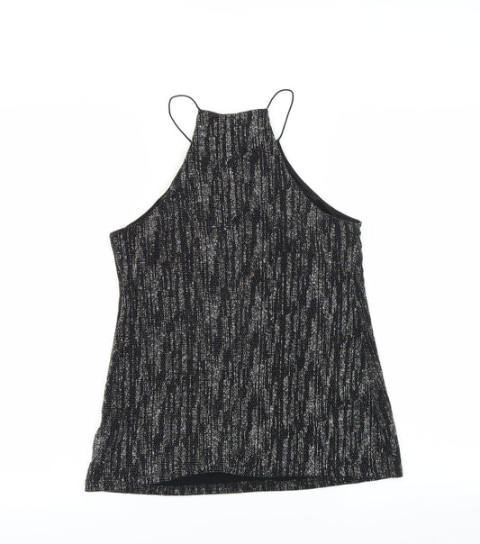 Womens UK Size 8 River Island Black Basic Blouse