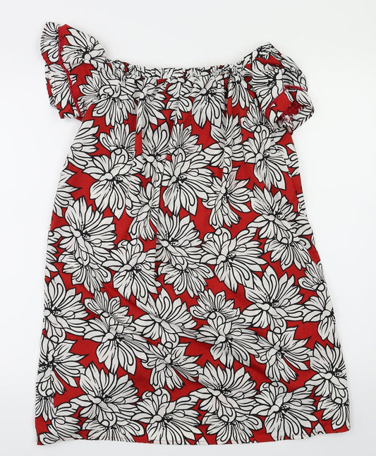 Primark Womens Red Floral Fit & Flare Size 12
