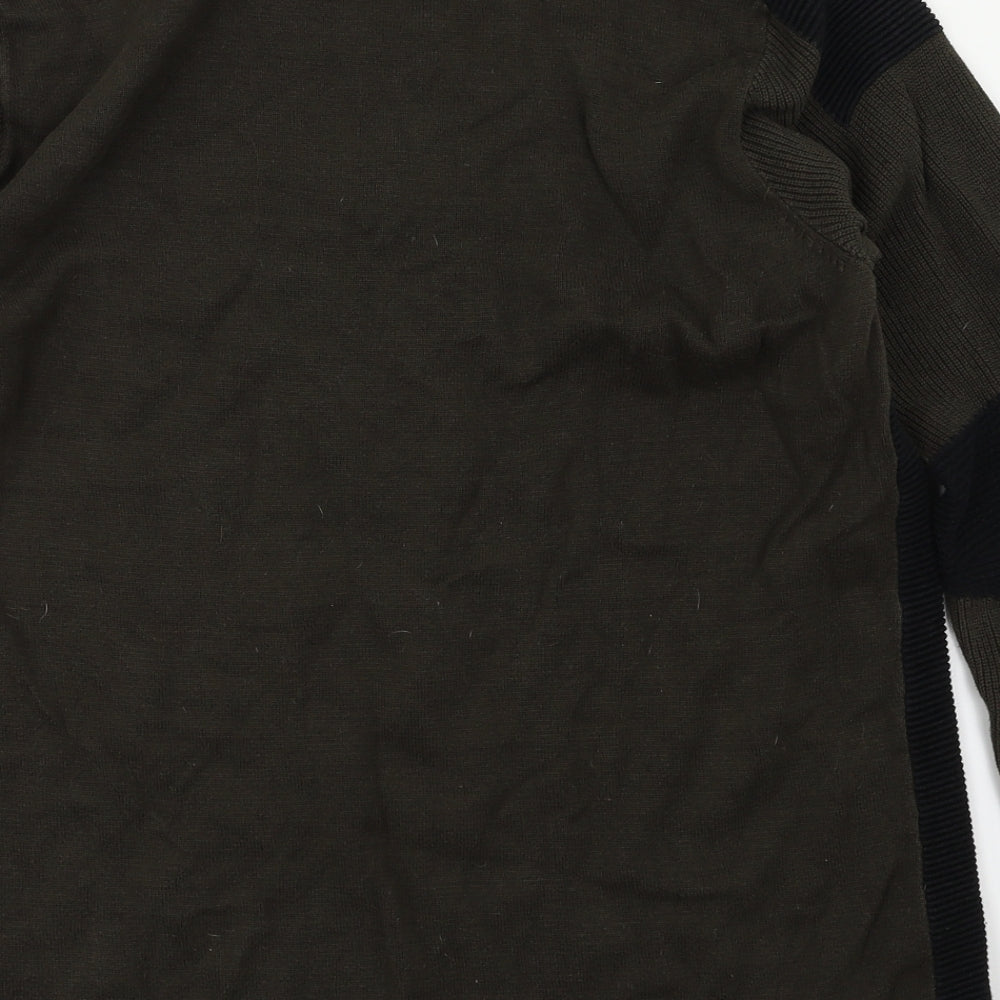 River Island Mens Green Polka Dot Pullover Jumper Size M