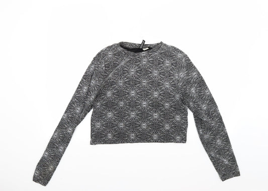 Womens UK Size L Divided Silver Basic Blouse