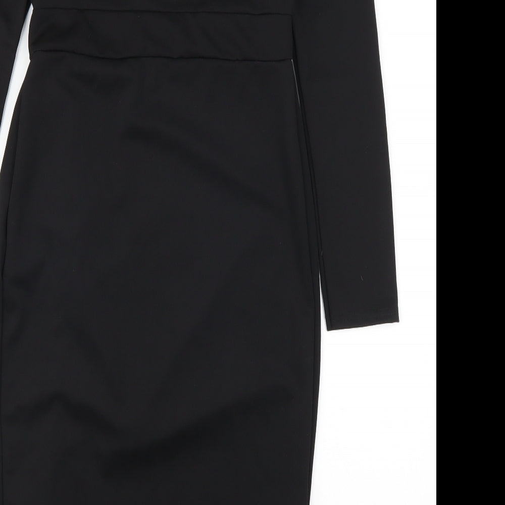 Pretty Little Thing Womens Black Bodycon Size 10