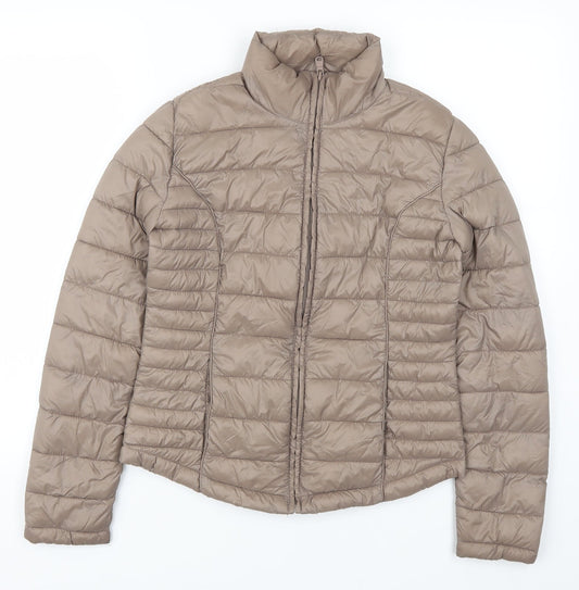 Womens UK Size 6 Atmosphere Brown Quilted Coat