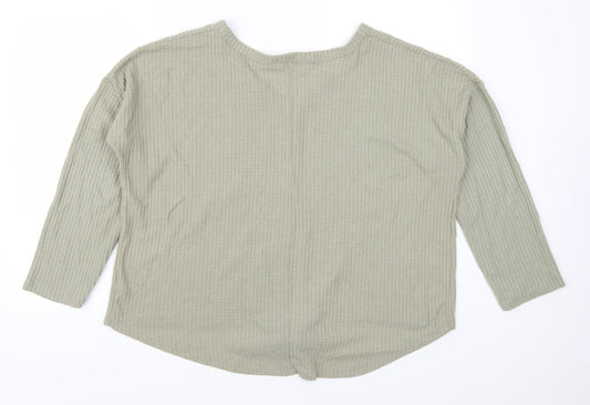 George Womens Green Basic T-Shirt Size 16