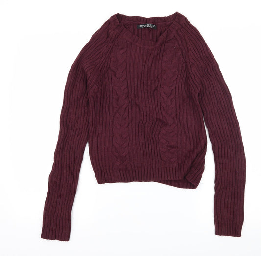 Select Womens Purple Knit Pullover Jumper Size 10