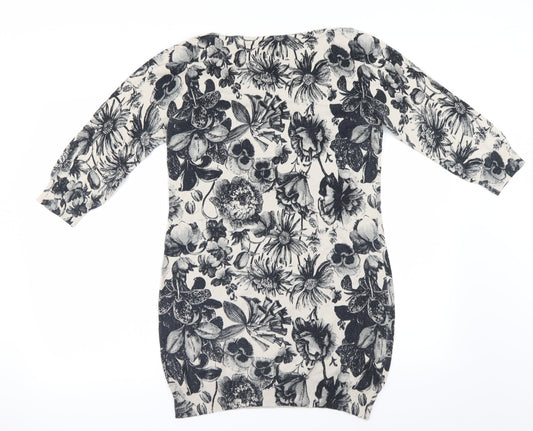 NEXT Womens Ivory Floral Basic Blouse Size 12
