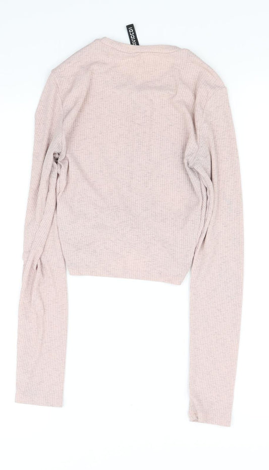 Divided Womens Pink Basic Blouse Size XS