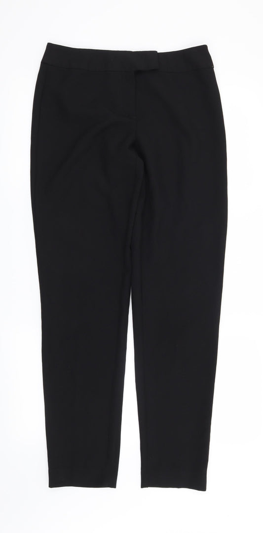 Womens UK Size 10 George Regular Fit Black Trousers