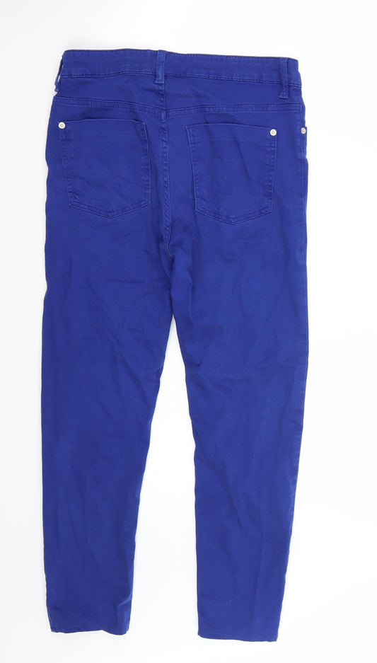 Womens UK Size 8 Marks and Spencer Regular Fit Straight Blue Jeans
