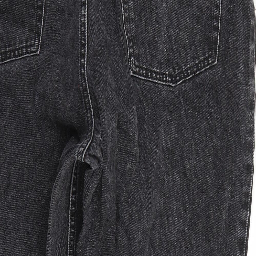 Topshop Womens Black Straight Jeans Size 34 L28 in