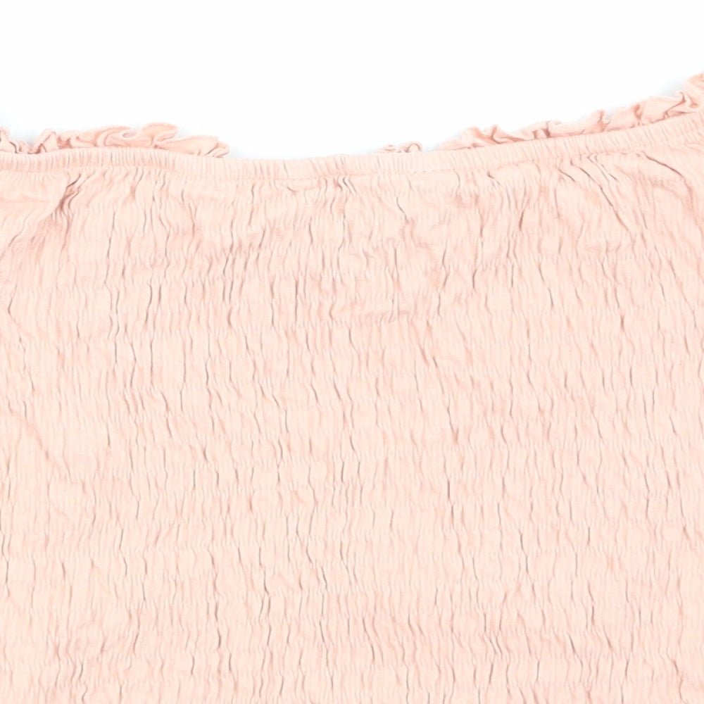 NewLook Womens Pink Cropped T-Shirt Size 16