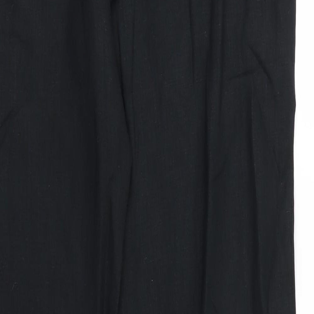 Womens UK Size 32 Preworn Regular Fit Black Trousers