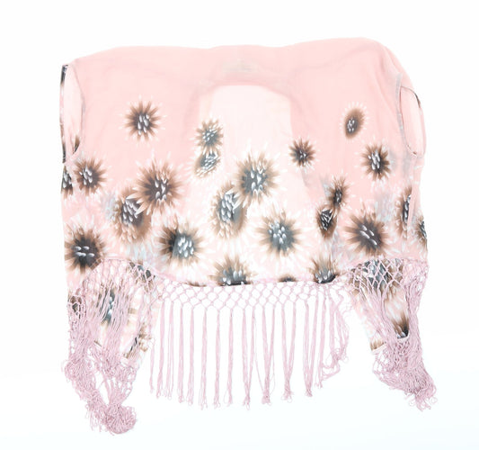 Parisian Collection Womens Pink Floral Wrap Blouse Size 10