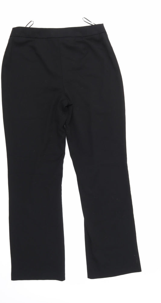 M&S Collection Womens Black Trousers Size M L30 in