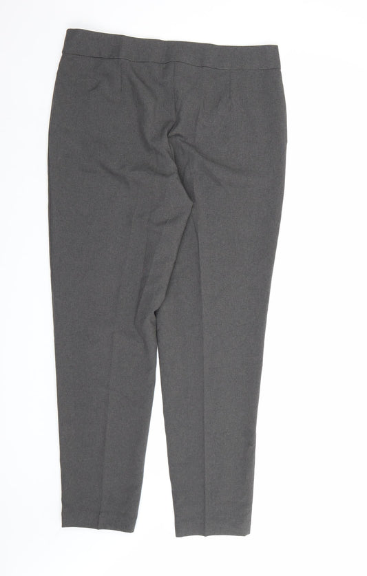 George Womens Grey Rayon Dress Pants Trousers Size 14 L30 in