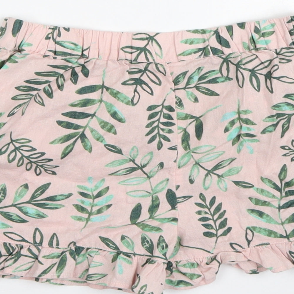 George Girls Pink Floral Hot Pants Shorts Size 6-7 Years