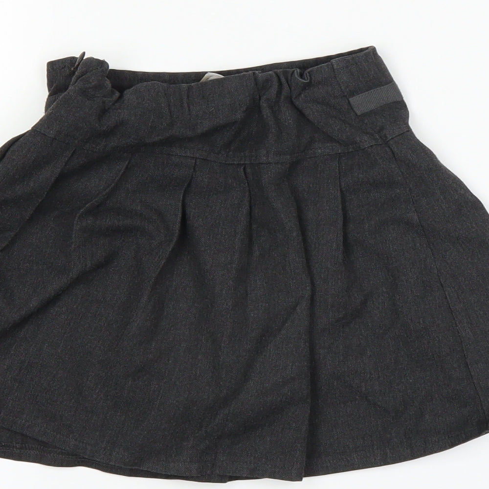 TU Girls Grey Pleated Skirt Size 4 Years