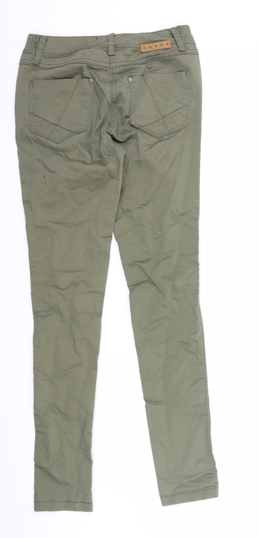 Crafted Womens Green Denim Skinny Jeans Size 8 L30 in