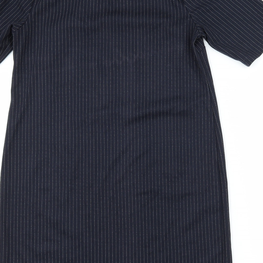 New Look Womens Blue Striped Shift Size 10