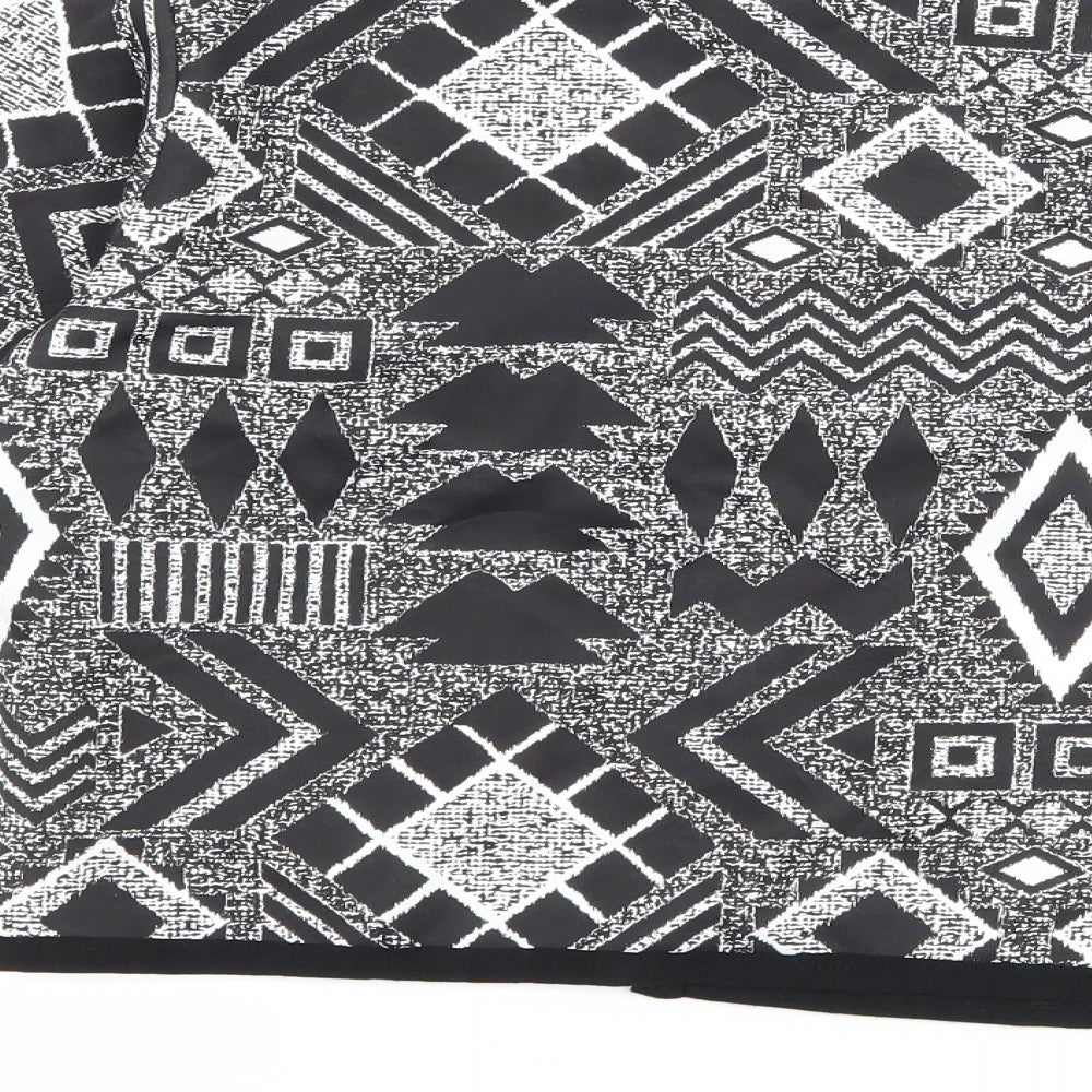 Missguided Womens Black Geometric Jacket Size 10