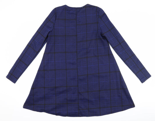 AX Paris Womens Blue Camouflage A-Line Size 10