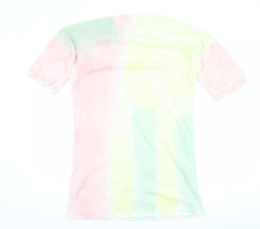 In the Style Womens Pink Striped T-Shirt Dress Size 10