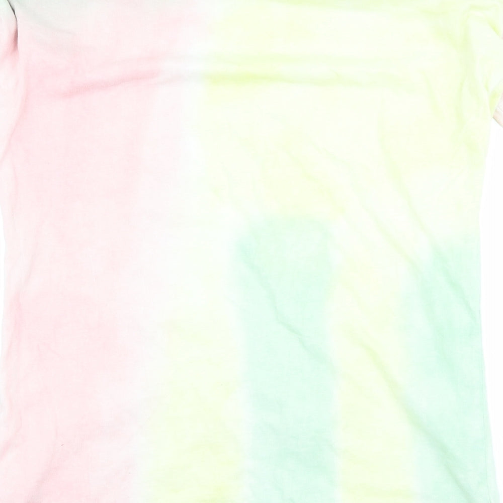 In the Style Womens Pink Striped T-Shirt Dress Size 10