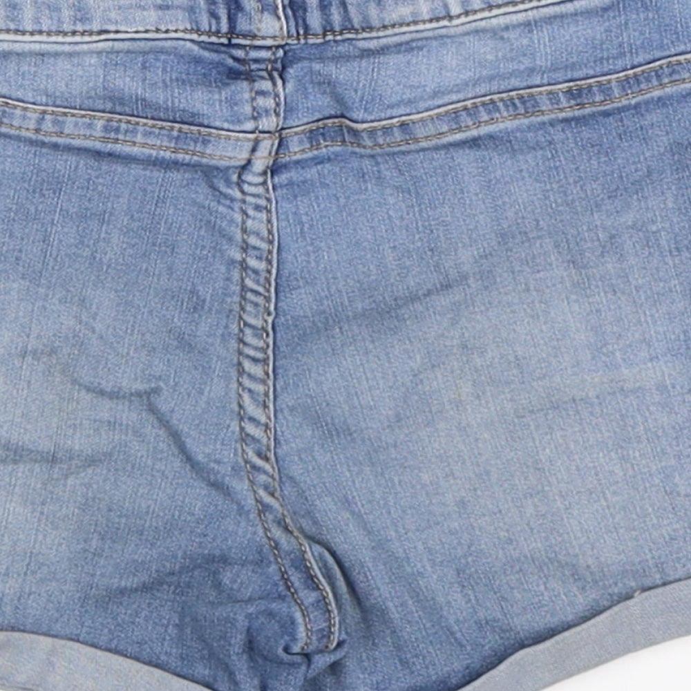 &Denim Girls Blue Denim Cut-Off Shorts Size 5-6 Years