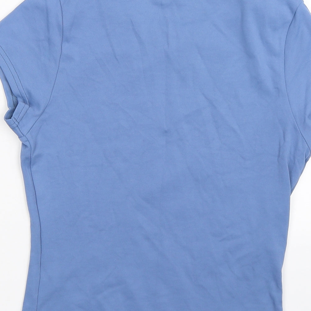 Womens UK Size M Preworn Blue Basic T-Shirt
