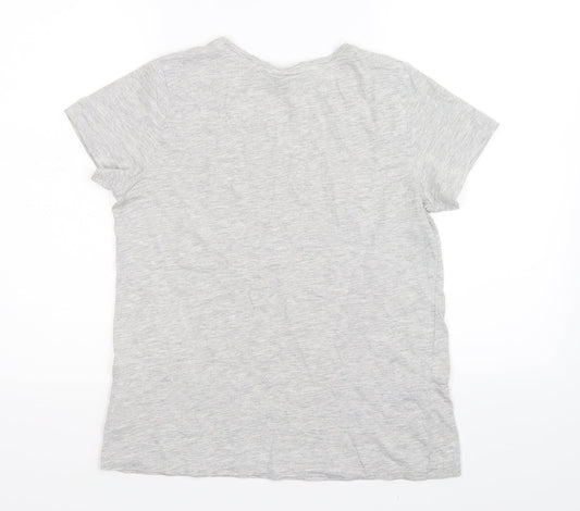 Womens UK Size S H&M Grey Basic T-Shirt
