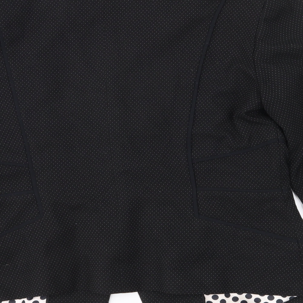 Marks and Spencer Womens Black Polka Dot  Jacket Suit Jacket Size 10