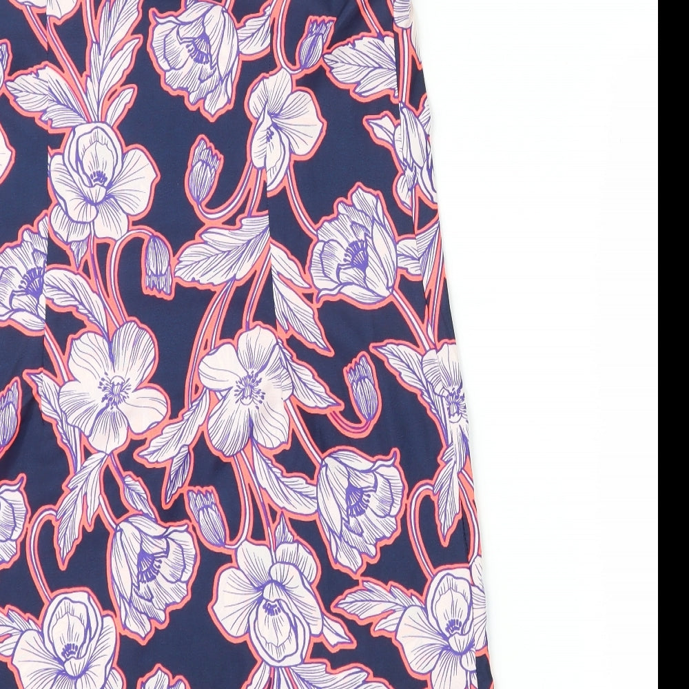 New Look Womens Blue Floral Shift Size 10