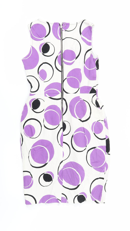 Marks and Spencer Womens White Floral Pencil Dress Size 10
