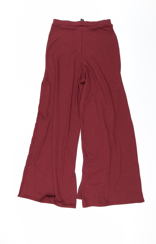 New Look Womens Red Trousers Size 10 L29 in - Slits up the side