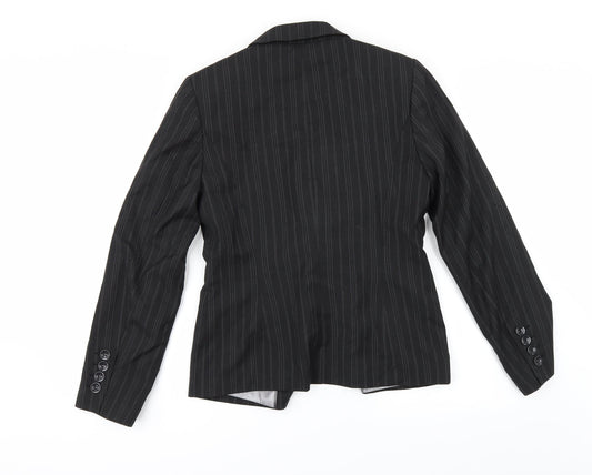 Marks and Spencer Womens Black Striped  Jacket Suit Jacket Size 12