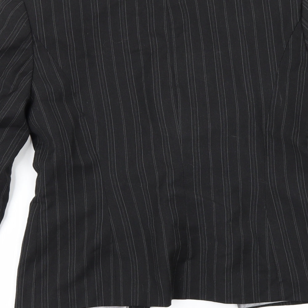 Marks and Spencer Womens Black Striped  Jacket Suit Jacket Size 12