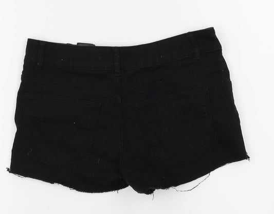 Preworn Womens Black Hot Pants Shorts Size 4