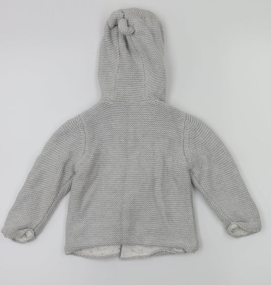 m&s Grey Basic Jacket Coat Size 12-18 Months