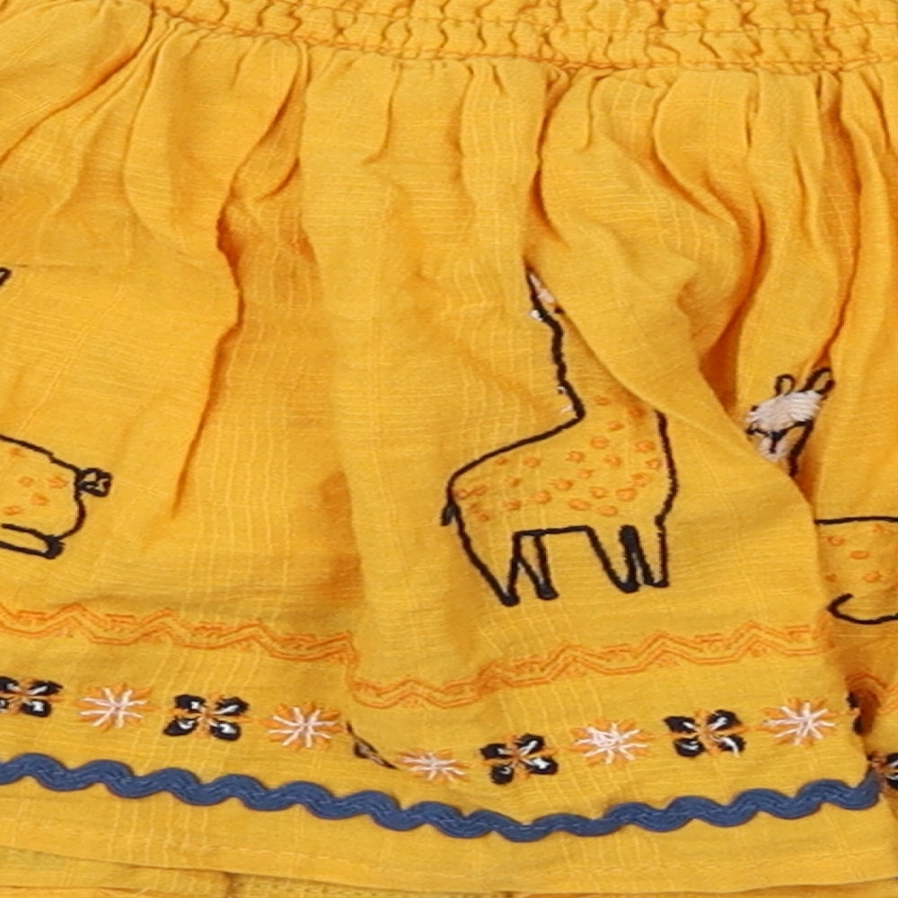 NEXT Yellow Flare Skirt Size 9-12 Months - Llama