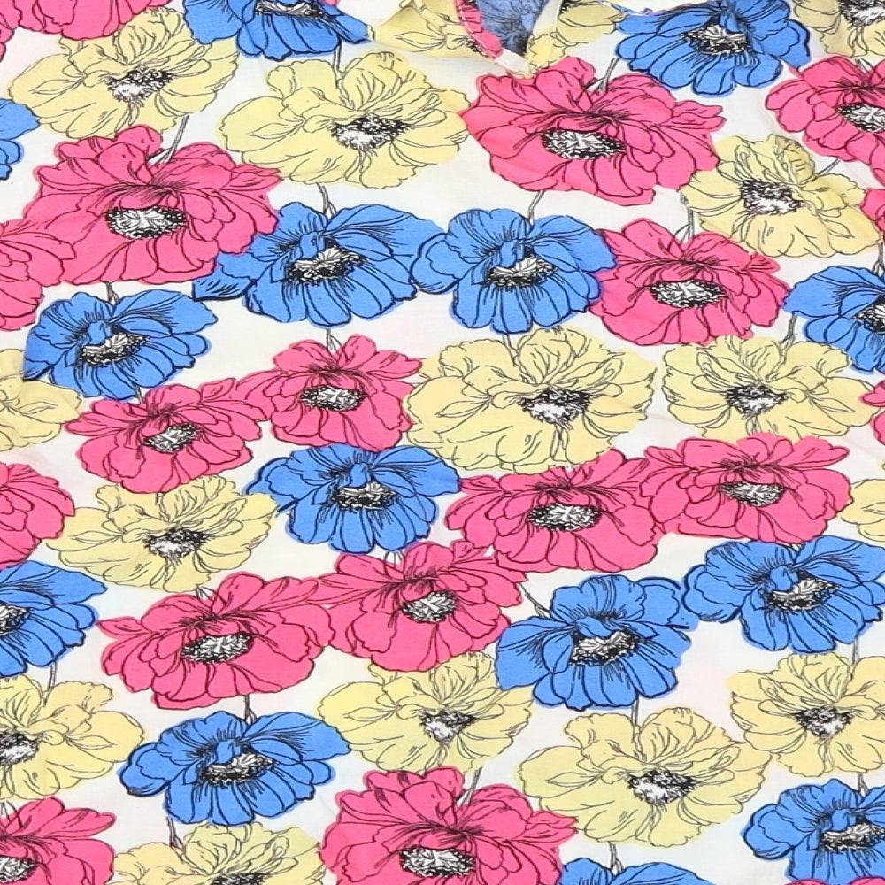 Atmosphere Womens Pink Floral Basic Blouse Size 12