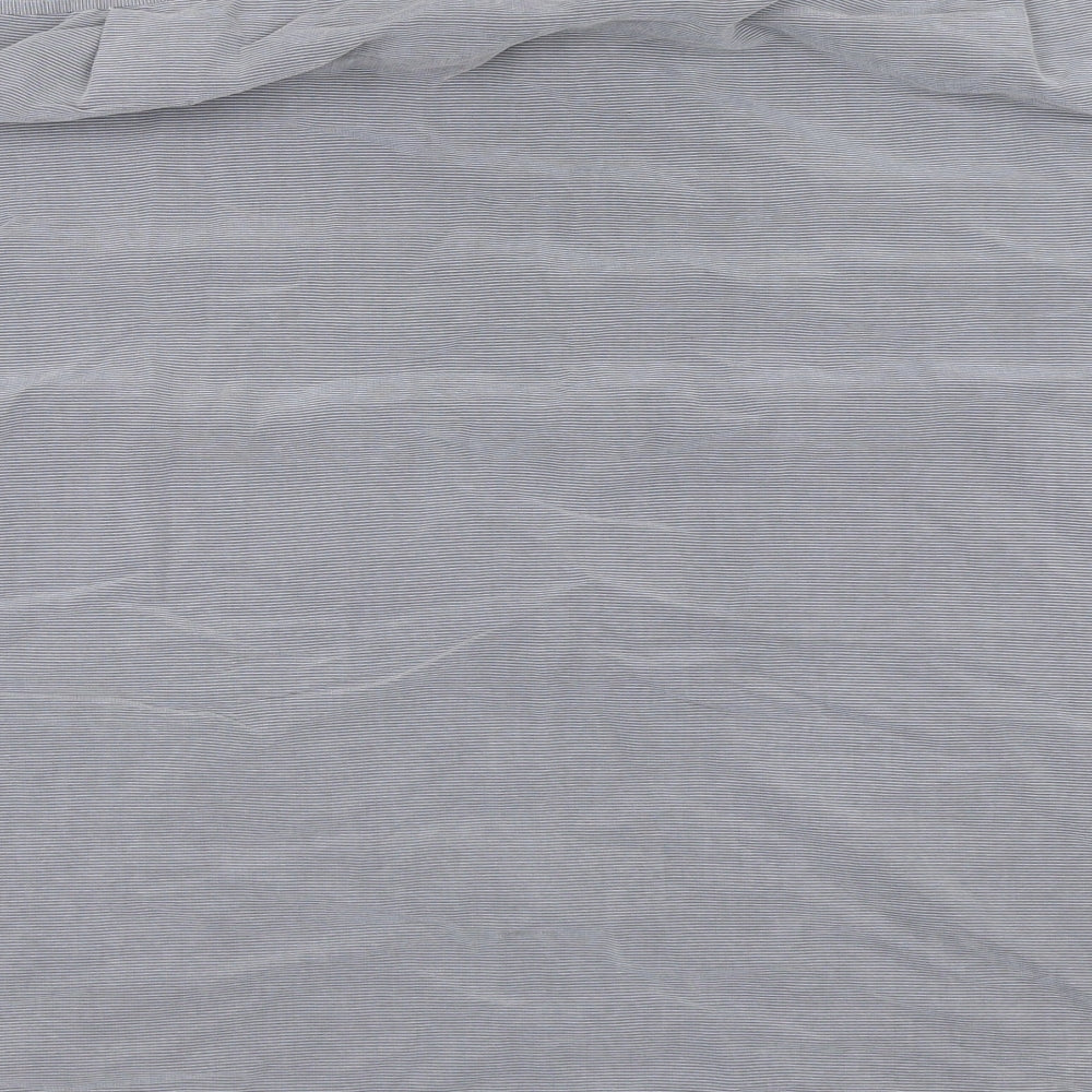 Mens UK Size L Berkertex Grey Button-Up Short Sleeve Casual Shirt