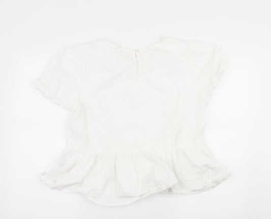 Primark Womens White Basic Blouse Size 16