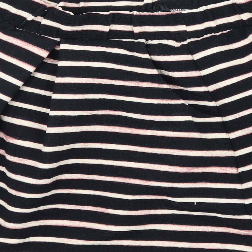 NEXT Womens Black Striped  Flare Skirt Size 14